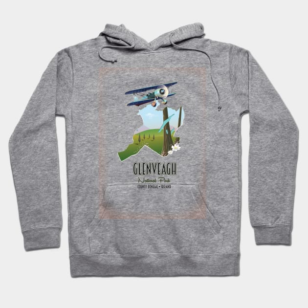 Glenveagh National Park Ireland Map Hoodie by nickemporium1